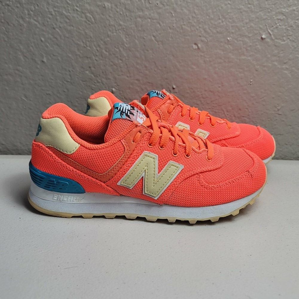 New balance 574 Hawaiian orange womens Sz 6